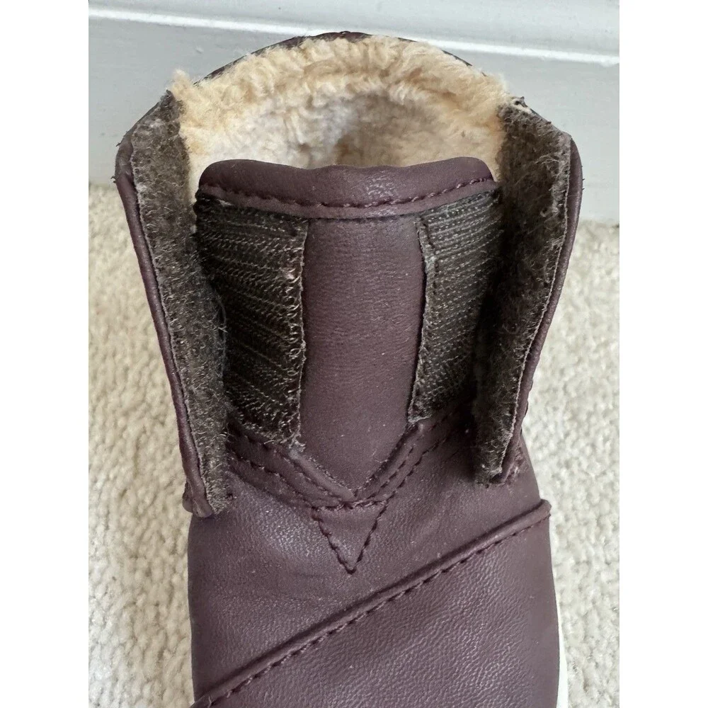 Toms Baby Paseo Mid Synthetic Leather Easy On/Off Fall Toddler 6 Burgundy